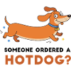 Hotdog? Verspielte Dackler-Illustration