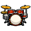 Cartoon Drum Set