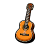 Orange Classical Guitar on Black