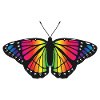 Bunte Schmetterlingsillustration Naturkunst-Ikone