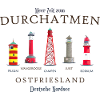 Ostfriesland, handgezeichnete Leuchttürme