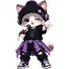 Purple K-Pop Singing Cat