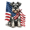 Patriotic Schnauzer Stars Stripes Dog Pride