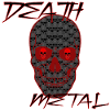 Death Metal rotes Schädel Design