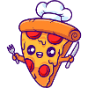 Pizza Slice Chef Maskottchen