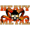 Heavy Metal Schädel mit Hörnern