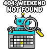 404 Weekend Not Found Roboter