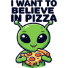 Jeg vil tro på pizza alien
