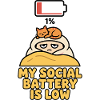 My Social Battery Is Low Cat
