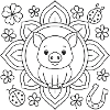 Gluecksbringer Mandala zum ausmalen