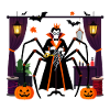 Crowned Vampire Spider Halloween Night