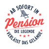 Pensionierung Retro Liegestuhl Abschied Pension