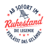 Ruhestand Retro Liegestuhl Abschied Rente