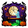Uhrwerk-Halloween-Geist