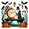 Steampunk Ghost Clockmaker Halloween