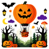 Pumpkin Balloon Halloween-Flug