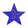 Glimmernder Blaustern mit Goldsprenkeln