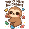 Kawaii Faultier Klettern - Tiny Climber Shirt