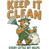 Keep It Clean Bear Cleanup Graphic