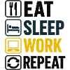 Eat Sleep Work Repeat Icons