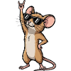 Cool Mouse Rat Rock Musician Comic