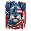 Patriotic US Schnauzer Stars Stripes Pride