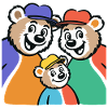 Bärenfamilie Farbglanz