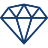 Blauer Diamant-Edelstein-Icon Symbol-Illustrationsdesign
