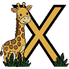 GiraffeX Yellow Black Illustration
