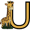 Giraffe im UBogen Cartoon