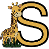 Giraffe und großes S-Motiv