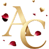 Goldene Initialen mit Rosen