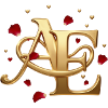 Gold AE Monogram with Roses