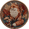 Fuchs Patch im Herbstlaub