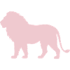 Pastel Lion Silhouette