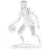 James A Basketball Player Sketch