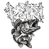 Zander Angler Graffiti Handschrift