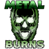 Toxic Green Skull Metal Burns