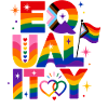 Equality Regenbogen Pride Spruch Statement Retro