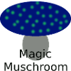 Neon Blue Mushroom Magic