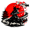 Samurai im Sturm der Kirschblüten