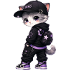 Chat urbain Violet 