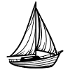 Minimalist Classic Sailboat