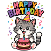 Happy Birthday cat