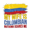 Épouse porte drapeau colombien Colombie