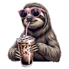 Faultier Eiskaffee 