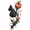 Steampunk Needle and Flowers