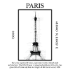 Glitch Noir Eiffel Tower