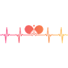 Ping Pong Sunset Heartbeat Tennis Table