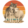 Wolf und Schaf